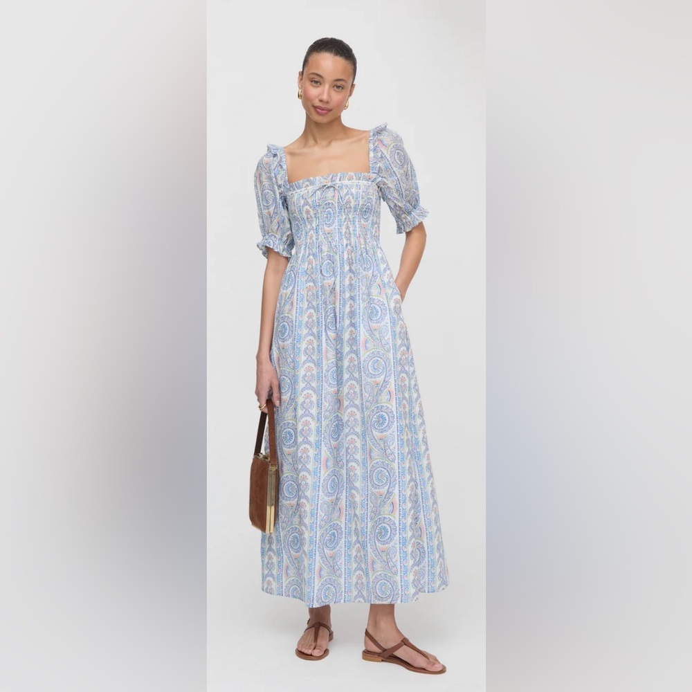 Hill House Scarlett Nap Dress Blue Paisley